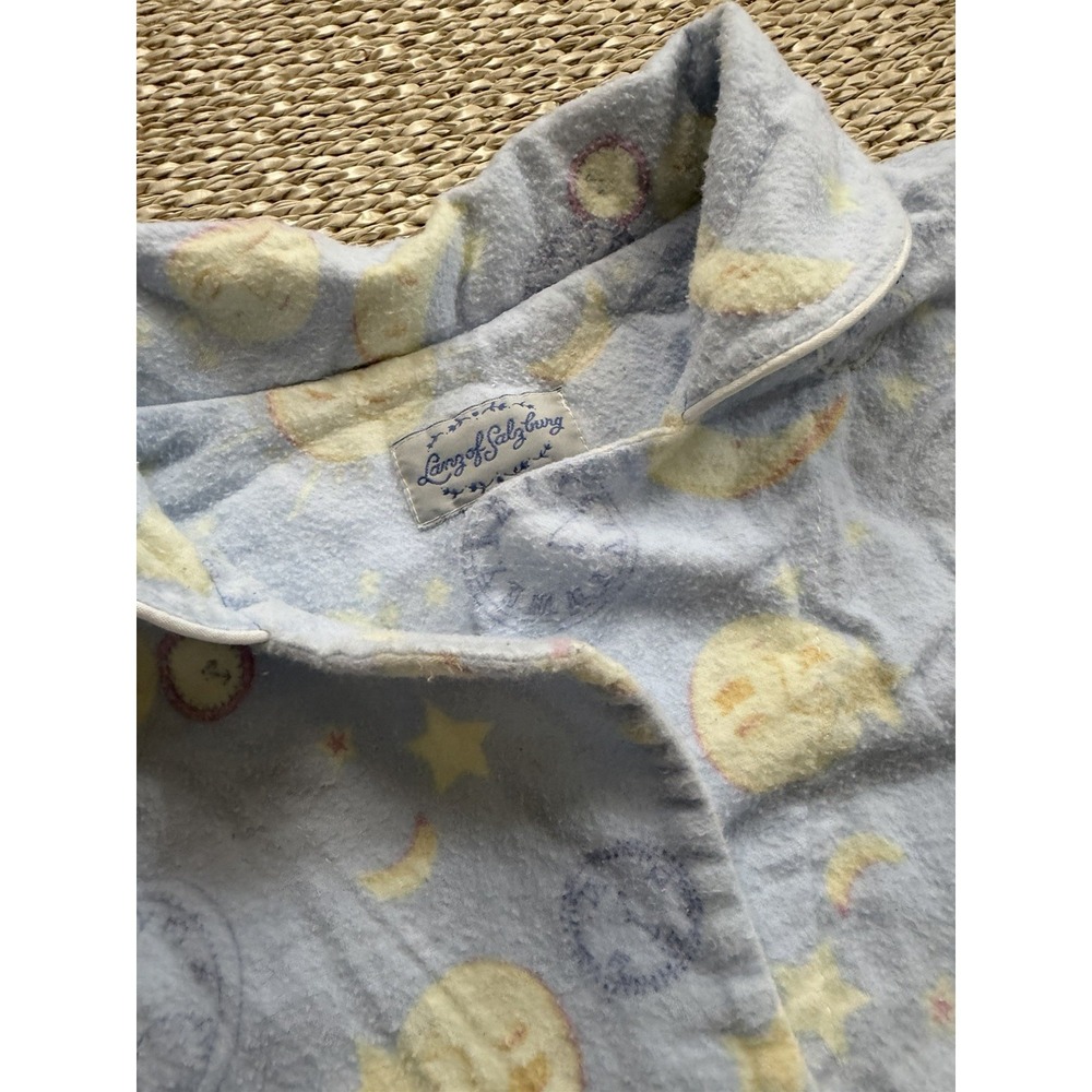 lanz of salzburg flannel Pajama Set. Large Flannel. Celestial Print - Picture 4 of 8